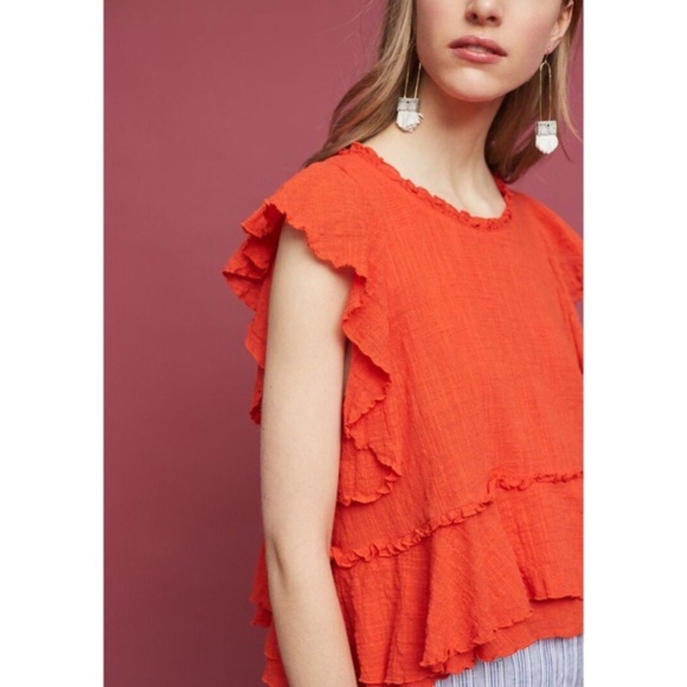 Maeve Ruffled Peplum Blouse